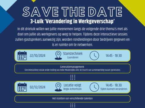 Save the date: 3-luik ‘Verandering in Werkgeverschap’